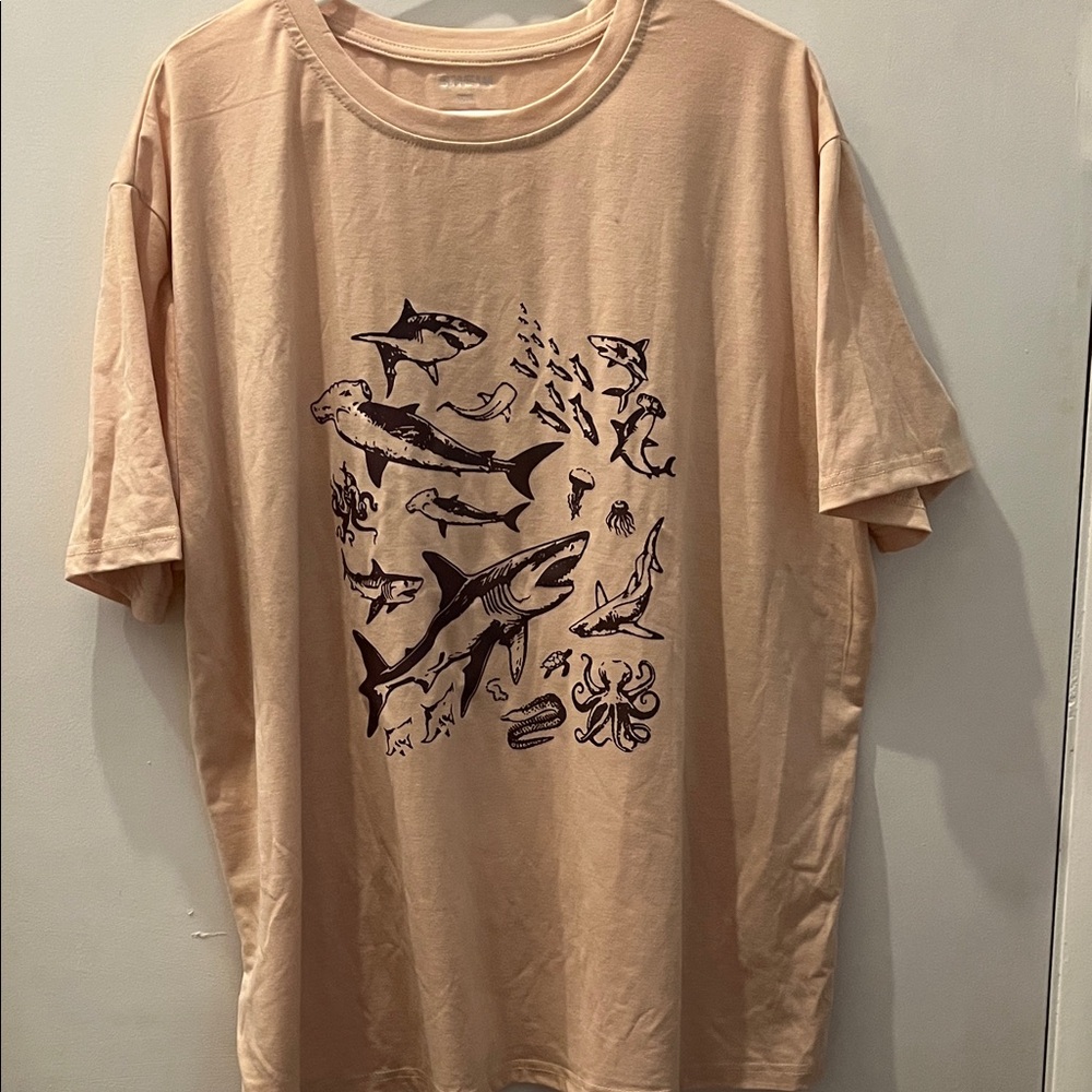 SHEIN Tan Casual T-Shirt